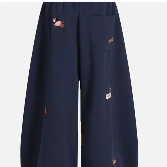 AELFRIC EDEN EMBROIDERY DOG BAGGY BARREL SWEATPANTS - Picture 2 of 2